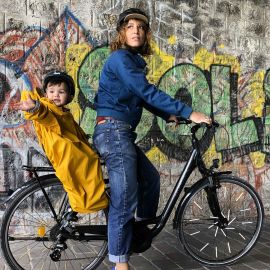 Rainette Regenmantel für Fahrradsitz - Gelb