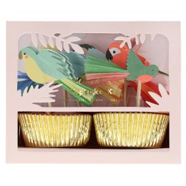 Cupcake Set - Tropical Bird