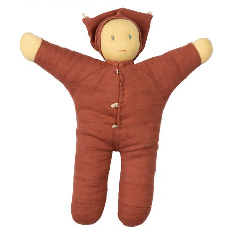 Weiche Stoffpuppe Matty Mull - Himbeere Weiche Stoffpuppe Matty Mull - Himbeere
