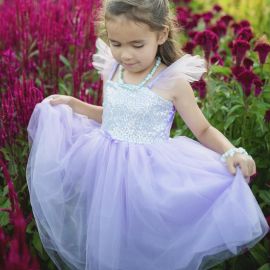 Prinzessinnenkleid mit Pailletten - Lila