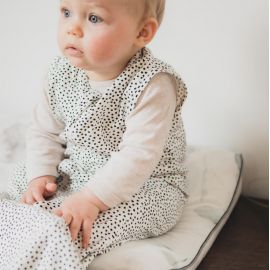 Schlafsack Sommer - Cozy dots offwhite