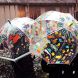 Regenschirm - Blumen & Vögel