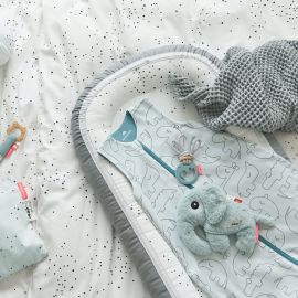 Baby nest Plus - Dreamy dots white/grey