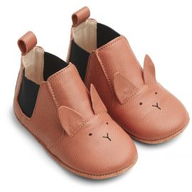 Edith Babyschuhe aus Leder - Rabbit tuscany rose