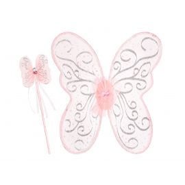 Set Sophia FlÃ¼gel und Zauberstab - rosÃ©