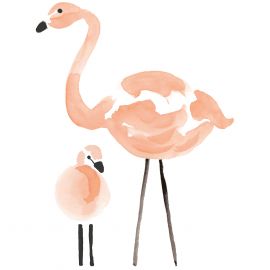 Wandaufkleber - Flamingo