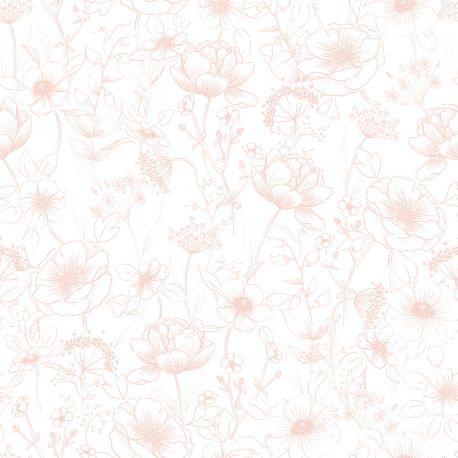 Tapete - Flowers - Botany Pink