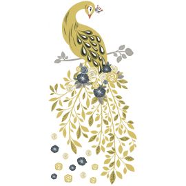 Wandaufkleber - Floral peacock