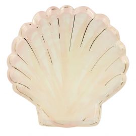 Papptellern - Watercolour Clam Shell