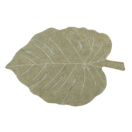 Waschbarer Teppich Monstera - Olive - 120x180 cm