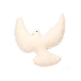 Vogel Wanddekoration aus Filz Kikki - Off-white