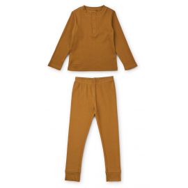 2-teiliger Wilhelm Pyjama - Golden caramel