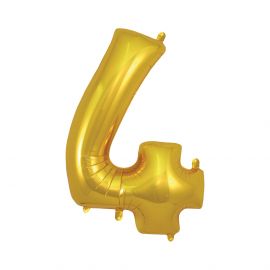 Folienballon Zahlen - gold 4