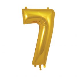 Folienballon Zahlen - gold 7