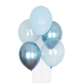 10 Ballons- mix all blue
