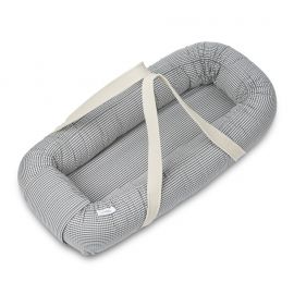 Gro Babynest - Y & D check: Whale blue & Sandy