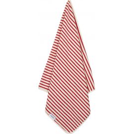 Hansen Badetuch - Y & D stripe: Apple red & Creme de la creme