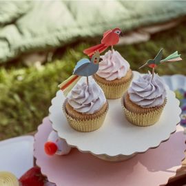 Cupcake Set - Tropical Bird