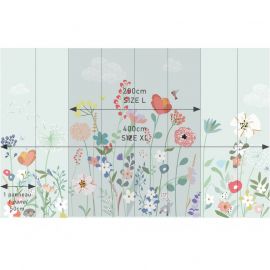 Panorama Tapete Field of Flowers - XL - 400x250cm