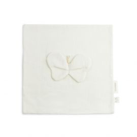 Lin français Schmusetuch Schmetterling - Off White - 32x32 cm