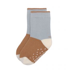 Antirutsch Socken Light Blue & Caramel - 3-er Pack - GOTS