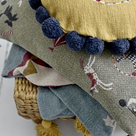 Prana Tagesdecke - Blau - Recycelte Baumwolle