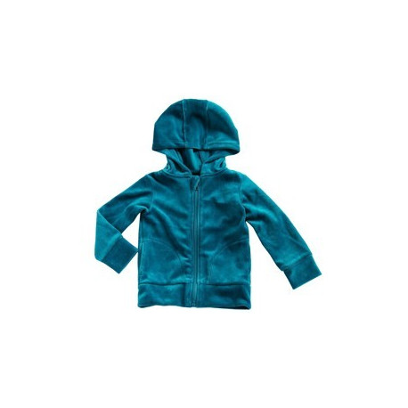 sweat à capuche kids en velours aqua sweat à capuche kids en velours aqua
