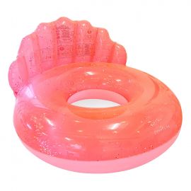 Aufblasbarer Luxus-Schwimmreifen - Neon Coral Shell