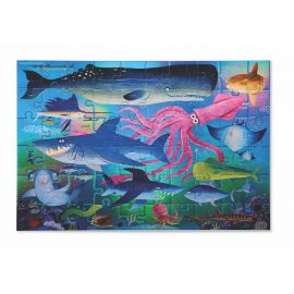 Folienpuzzle - Shimmering Sharks - 60 Teile