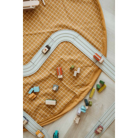 Spielzeugsack & Spielmatte - Grid mustard