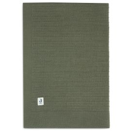 Jollein Decke Kinderbett 100x150cm Pure Knit Leaf Green GOTS