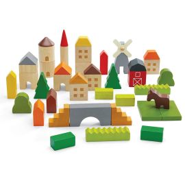Plan Toys - Holzbausteine Countryside Blocks