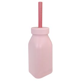 Flasche+Strohhalm - Pinky Pink / Velvet Rose