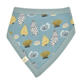 Reversible Bandana Bib - 0 bis 12 Monate - Blaue Muscheln