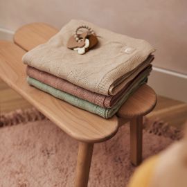 Decke Kinderbett Shell Knit - Nougat - 100x150 cm