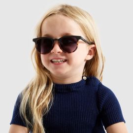 Junior Sonnenbrille 6 bis 11 Jahre alt - Francis Jr. - Schwarz/Schildkröte Matte