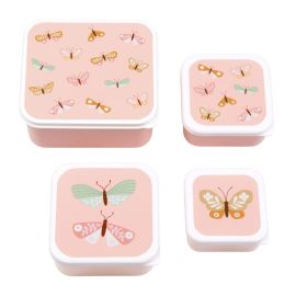 Lunch & Snackbox Set - Schmetterlinge