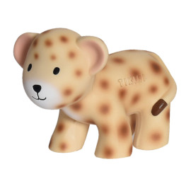 Naturkautschuk -Leopardenspielzeug mit Glocke - von Geburt an