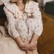 Pyjama mit runden Nackenblüten Safran - 4 Jahre