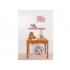 étagère murale en métal Doodle Drop pastel rose