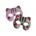 Strahlende Maske mit Strasssteinchen 'Katze'