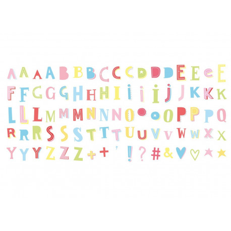 Buchstaben-Set für Lightbox 'Funky colour' Buchstaben-Set für Lightbox 'Funky colour'