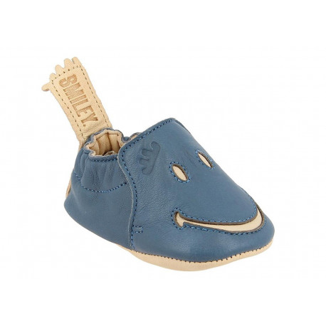 jeansblaue Blumoo Babyschühchen 'Smiley' jeansblaue Blumoo Babyschühchen 'Smiley'