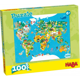 Fantasisches Puzzle 'Weltkarte' (100 pcs)