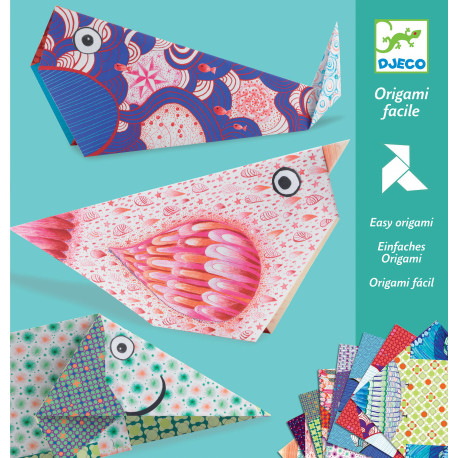 Einfaches Origami Bastelset Große Tiere