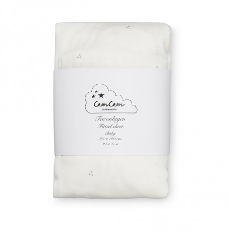 Spannbettlaken Baby - dot creme grey Spannbettlaken Baby - dot creme grey