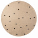 Hipper Jute-Teppich 'Black dots' (100 cm)