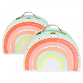 Set von 2 Koffern Regenbogen