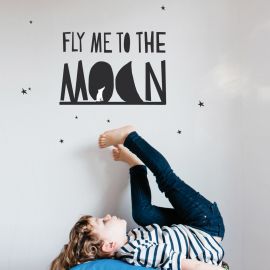Wandaufkleber 'Fly me to the moon'