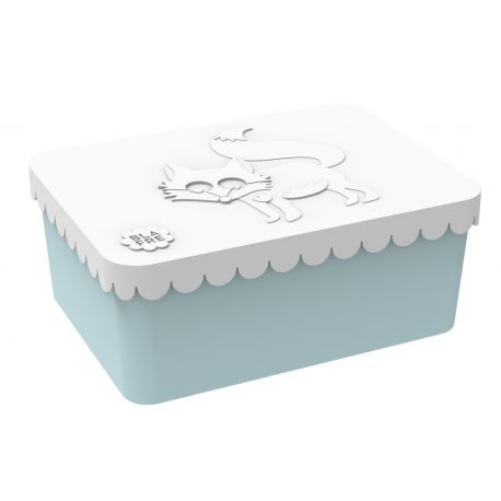 Brotdose - Fox white/light blue